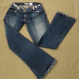 LEVI’S Strauss distressed boot cut Jeans size 7”
